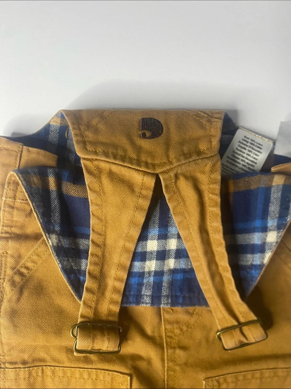 Carhartt Kids' Tan Canvas Overalls